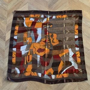 Large Square Picasso Vintage colorful Scarf